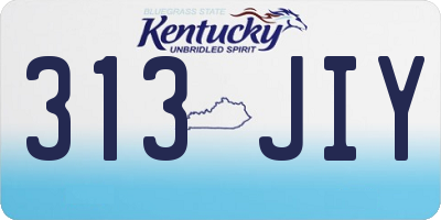KY license plate 313JIY
