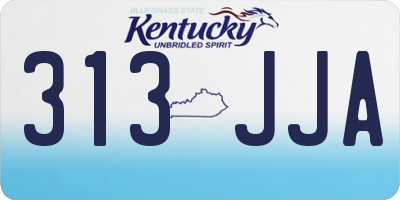 KY license plate 313JJA