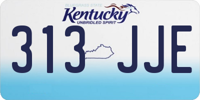 KY license plate 313JJE