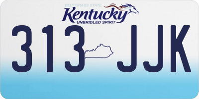 KY license plate 313JJK
