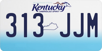 KY license plate 313JJM