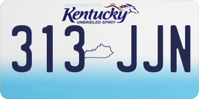 KY license plate 313JJN