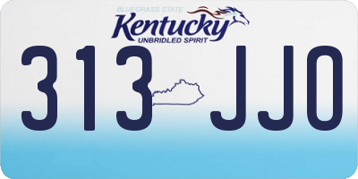 KY license plate 313JJO