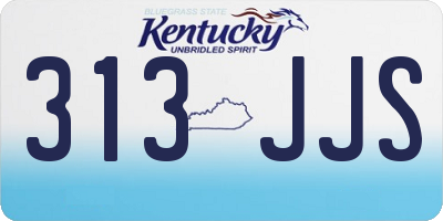 KY license plate 313JJS