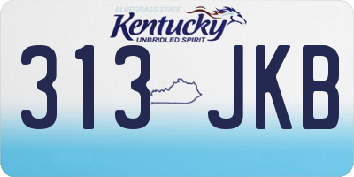 KY license plate 313JKB