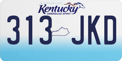 KY license plate 313JKD