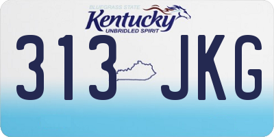 KY license plate 313JKG