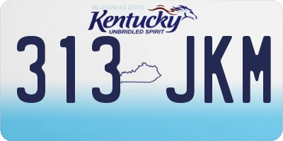 KY license plate 313JKM