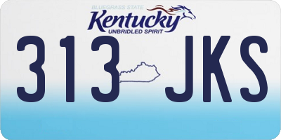KY license plate 313JKS