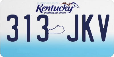 KY license plate 313JKV