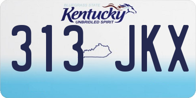 KY license plate 313JKX