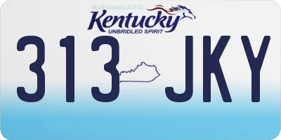 KY license plate 313JKY