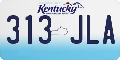 KY license plate 313JLA