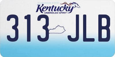 KY license plate 313JLB