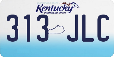 KY license plate 313JLC