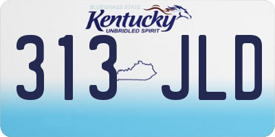 KY license plate 313JLD