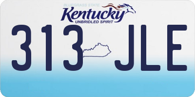 KY license plate 313JLE