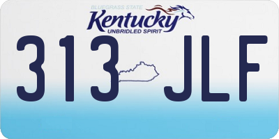 KY license plate 313JLF