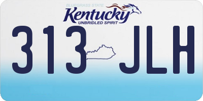KY license plate 313JLH