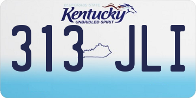 KY license plate 313JLI