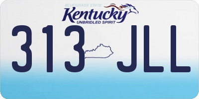 KY license plate 313JLL