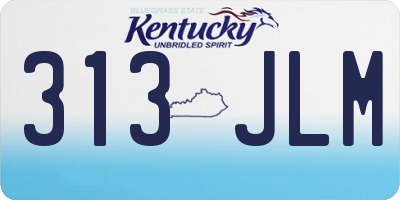 KY license plate 313JLM