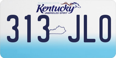 KY license plate 313JLO