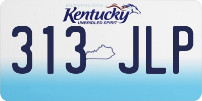 KY license plate 313JLP