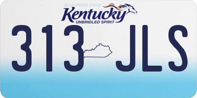 KY license plate 313JLS