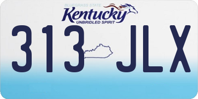 KY license plate 313JLX