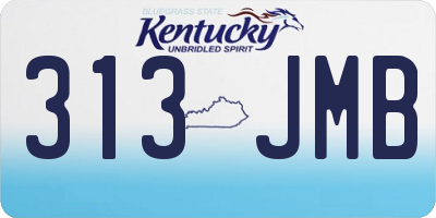 KY license plate 313JMB