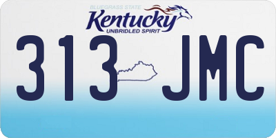 KY license plate 313JMC