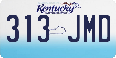 KY license plate 313JMD