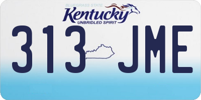 KY license plate 313JME