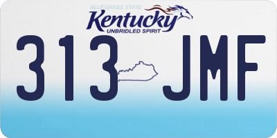 KY license plate 313JMF
