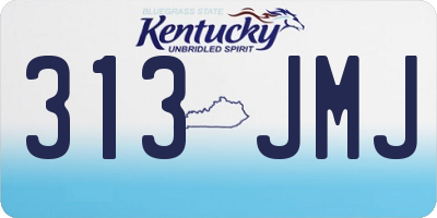 KY license plate 313JMJ