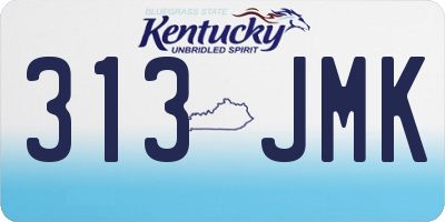 KY license plate 313JMK