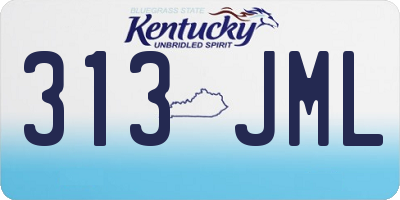 KY license plate 313JML
