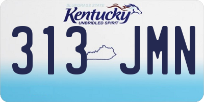 KY license plate 313JMN
