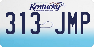 KY license plate 313JMP