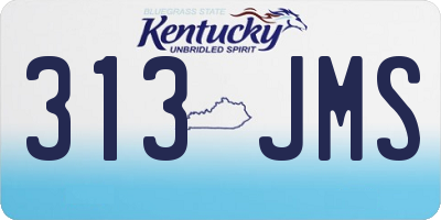 KY license plate 313JMS