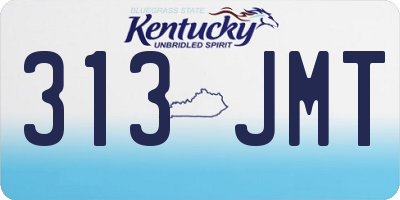 KY license plate 313JMT