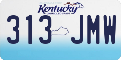 KY license plate 313JMW