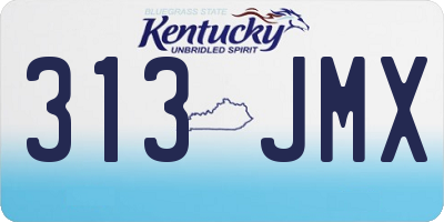KY license plate 313JMX