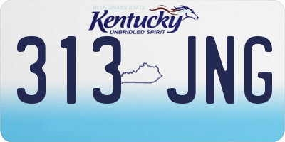 KY license plate 313JNG
