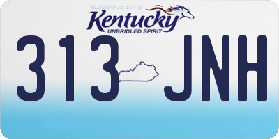 KY license plate 313JNH
