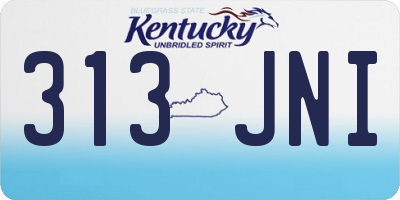 KY license plate 313JNI