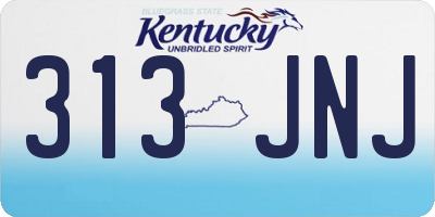 KY license plate 313JNJ