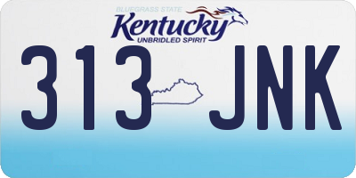 KY license plate 313JNK