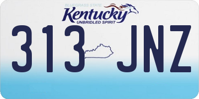 KY license plate 313JNZ